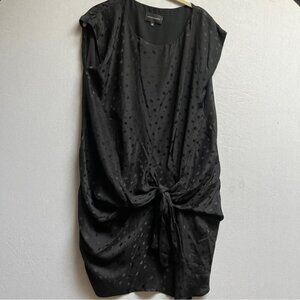 Corey Lynn Calter Anthropologie Silk Black Star Patterned Dress Sz S